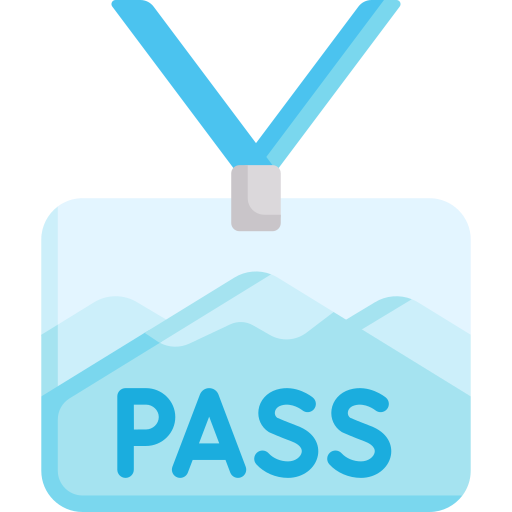 Ski pass Special Flat icon