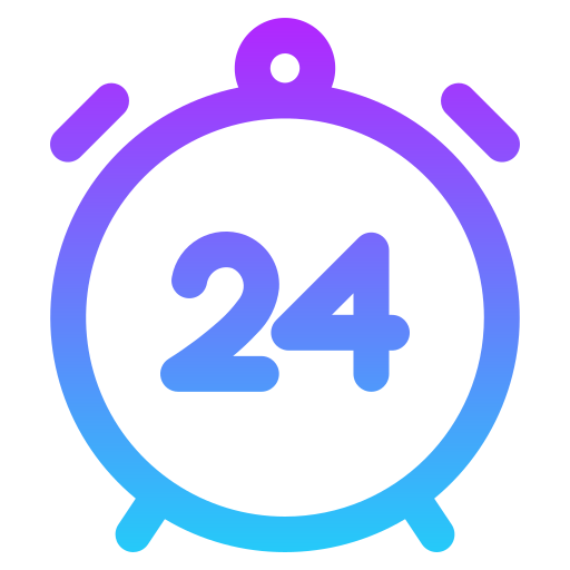 24 hours Generic Gradient icon