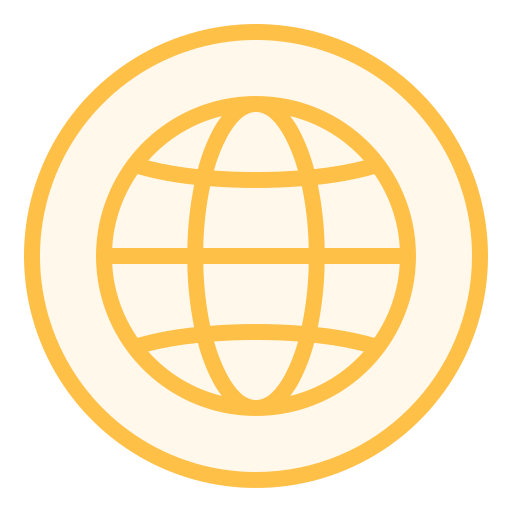 Globe Generic Outline Color icon