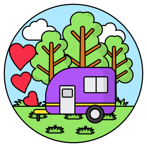 camper busje Generic Circular icoon