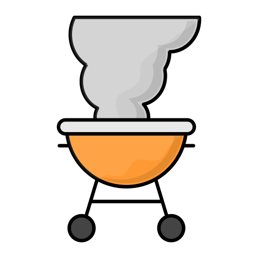 Grill Generic Thin Outline Color icon