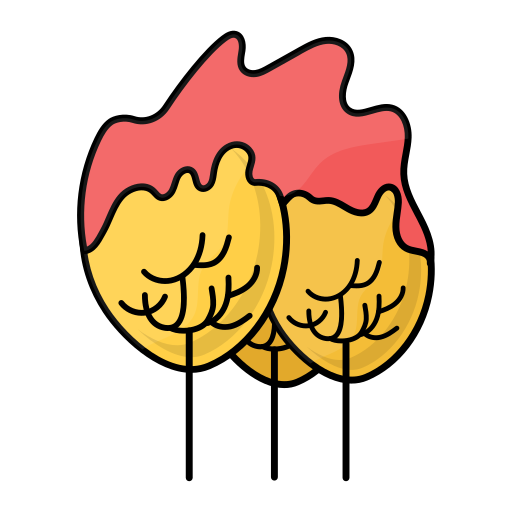 Forest fire Generic Thin Outline Color icon