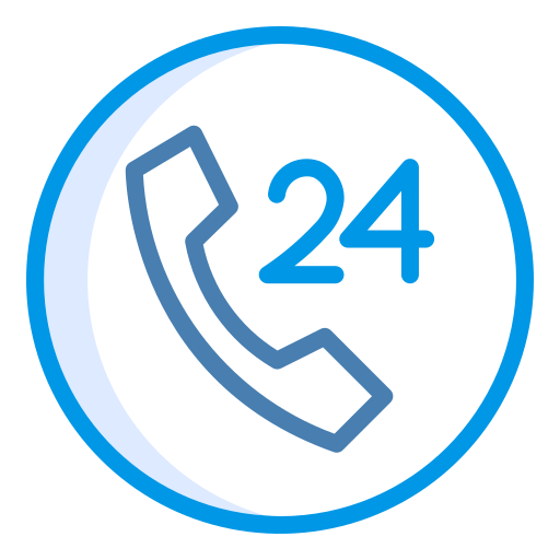 24 hours support Generic Blue icon