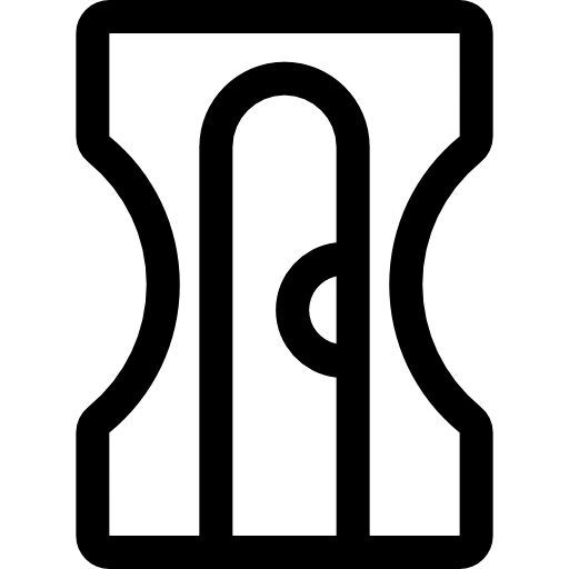 sacapuntas Basic Rounded Lineal icono