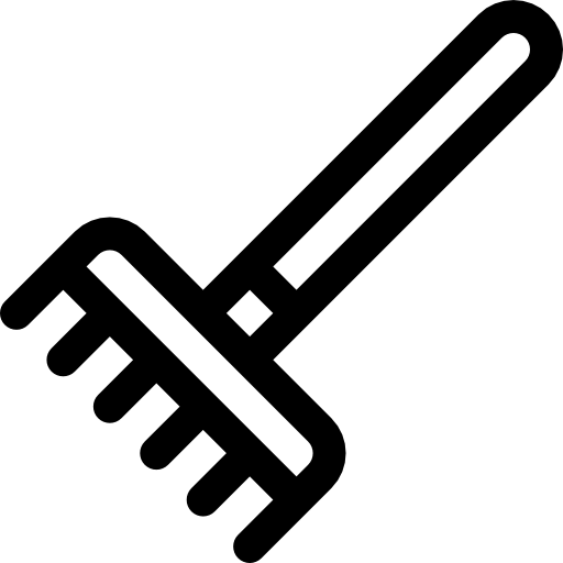 rastrillo Basic Rounded Lineal icono