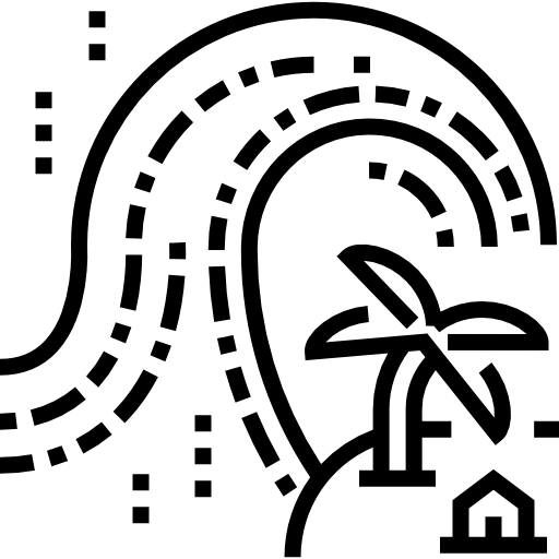 津波 Detailed Straight Lineal icon