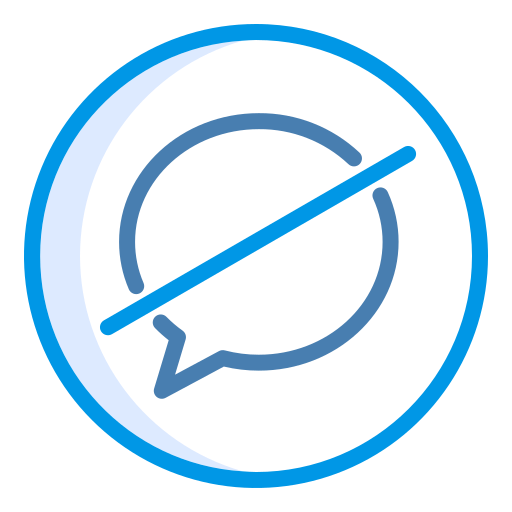 Speech bubble Generic Blue icon