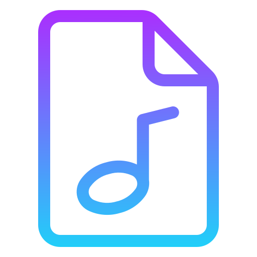 음악 파일 Generic Gradient icon