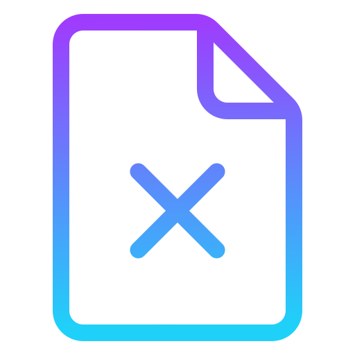 Remove file Generic Gradient icon