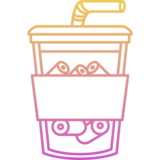 Кофе со льдом Generic Gradient иконка