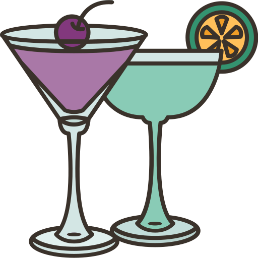 Cocktail Amethys Design Lineal Color icon