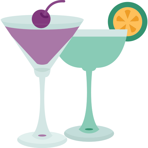 Cocktail Amethys Design Flat icon