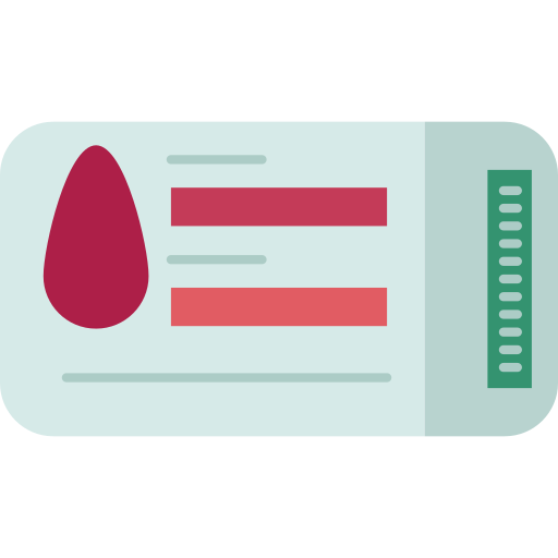 carta del donatore di sangue Amethys Design Flat icona