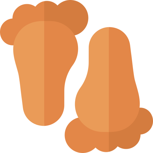 voeten Basic Straight Flat icoon