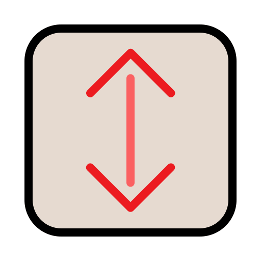 flecha hacia arriba y hacia abajo Generic Outline Color icono