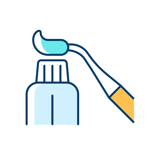 Tooth paste Generic Thin Outline Color icon