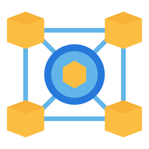 blockchain Generic Flat ikona