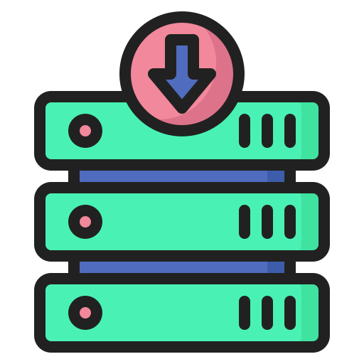 server Generic Outline Color icon