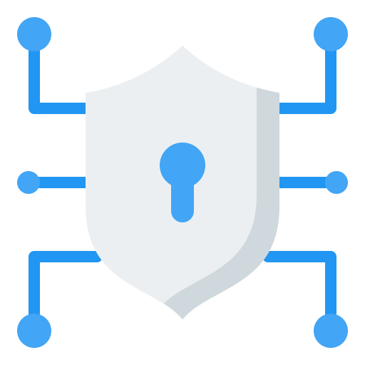bezpieczeństwo cybernetyczne Generic Blue ikona