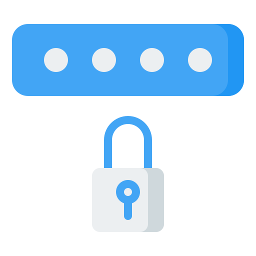 Password Generic Blue icon