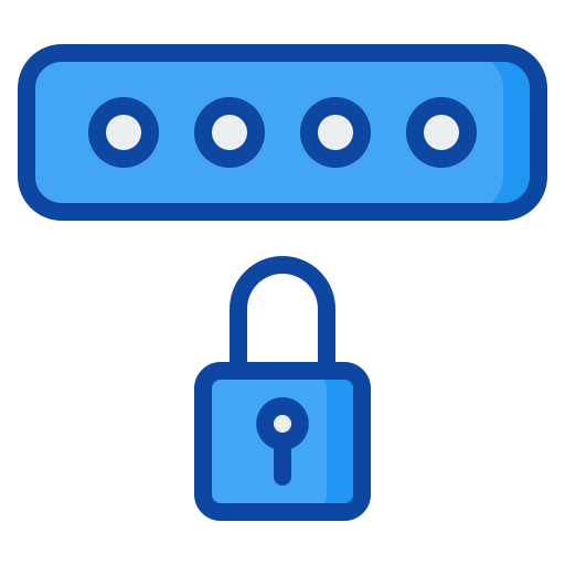Password Generic Blue icon