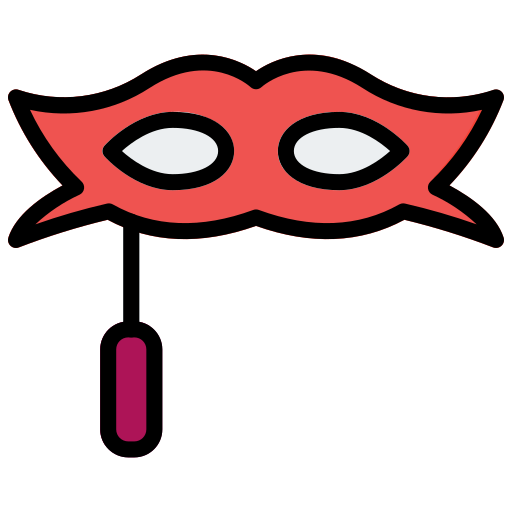 máscara de fiesta Generic Outline Color icono