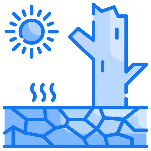 Desertification Generic Blue icon