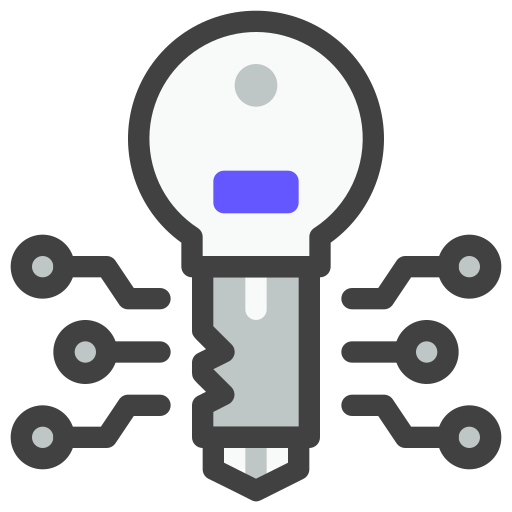 Key Generic Outline Color icon