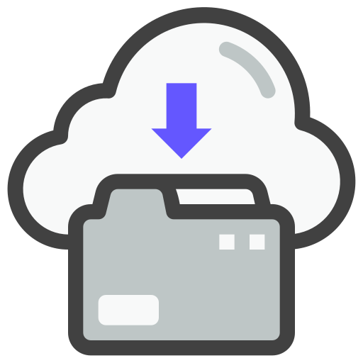 Cloud download Generic Outline Color icon