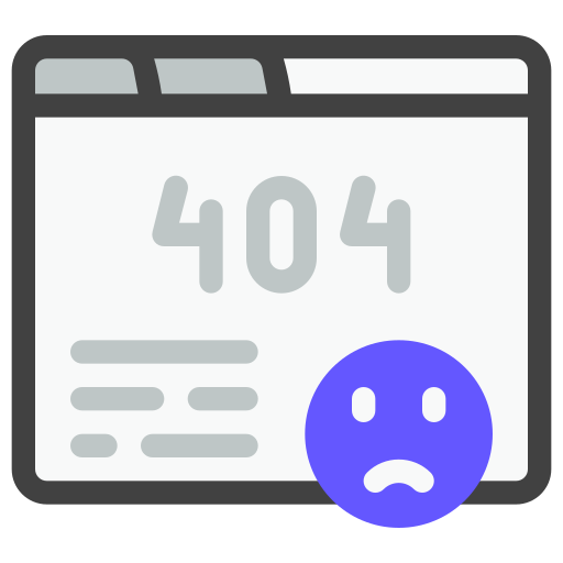 오류 404 Generic Outline Color icon