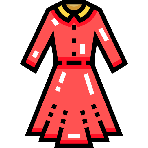 ドレス Detailed Straight Lineal color icon