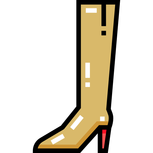 bota Detailed Straight Lineal color icono