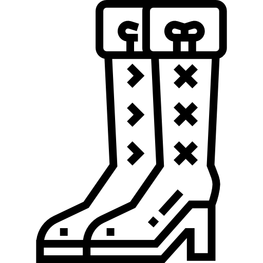bota Detailed Straight Lineal icono