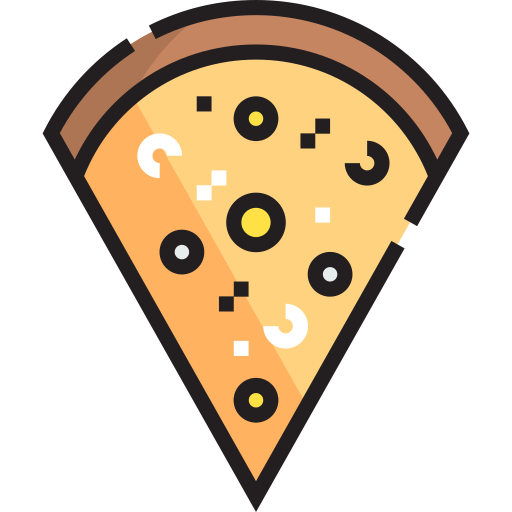 Pizza Detailed Straight Lineal color icon