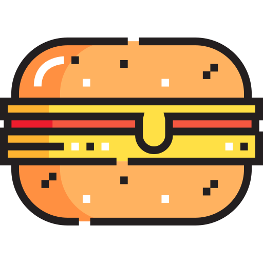 hambúrguer Detailed Straight Lineal color Ícone