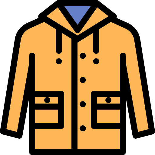 Raincoat Detailed Rounded Lineal color icon