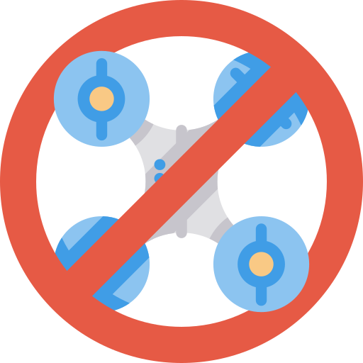 No drone zone Special Flat icon