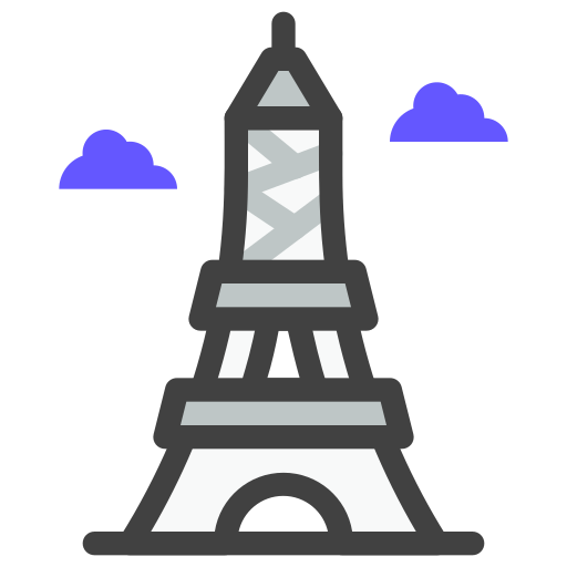 Эйфелева башня Generic Outline Color иконка
