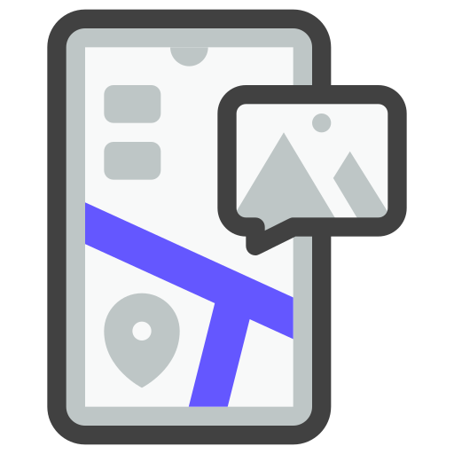 モバイルマップ Generic Outline Color icon