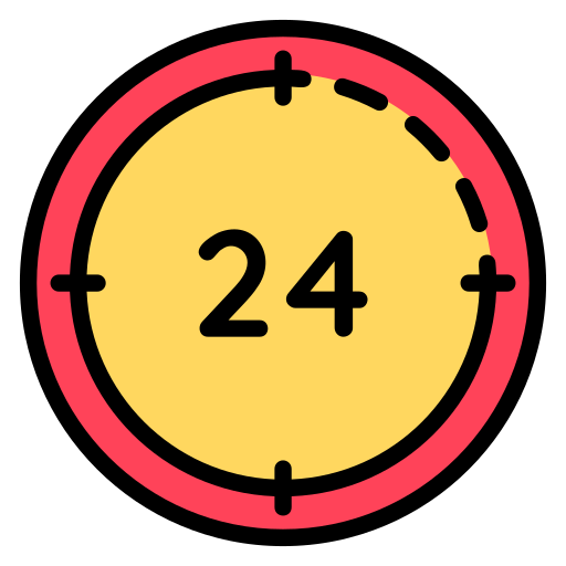24시간 Generic Outline Color icon