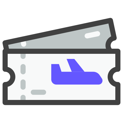 飛行機のチケット Generic Outline Color icon