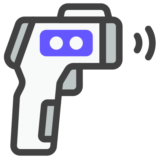 pistola termómetro Generic Outline Color icono