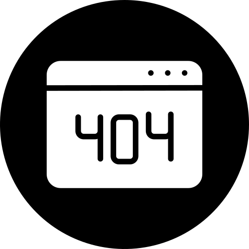 erreur 404 Generic Glyph Icône