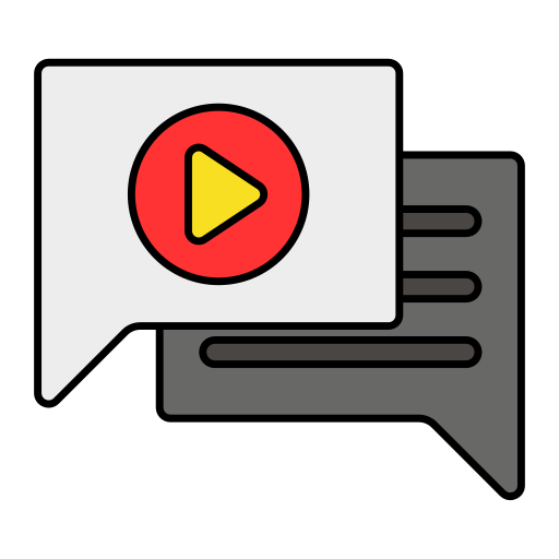 chat de video Generic Thin Outline Color icono