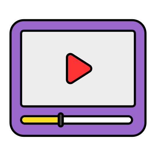 anuncio de video Generic Thin Outline Color icono