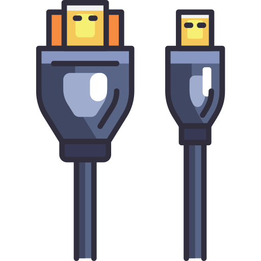 hdmi 케이블 Generic Outline Color icon