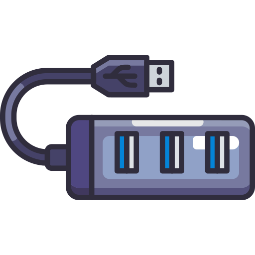 usbハブ Generic Outline Color icon