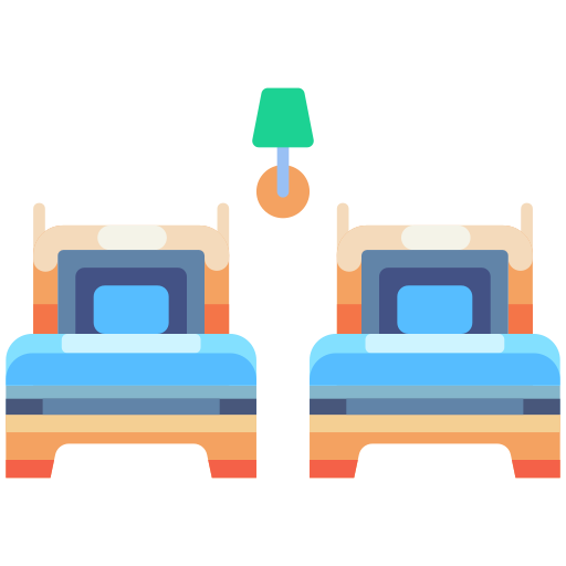 Twin beds Generic Flat icon
