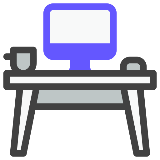 scrivania Generic Outline Color icona