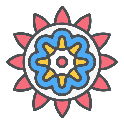 Mandala Generic Outline Color icon